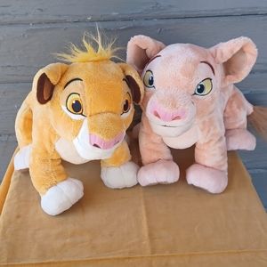The LION KING Simba & Nala Plush Disney Store Soft Stuffed Animals Toy